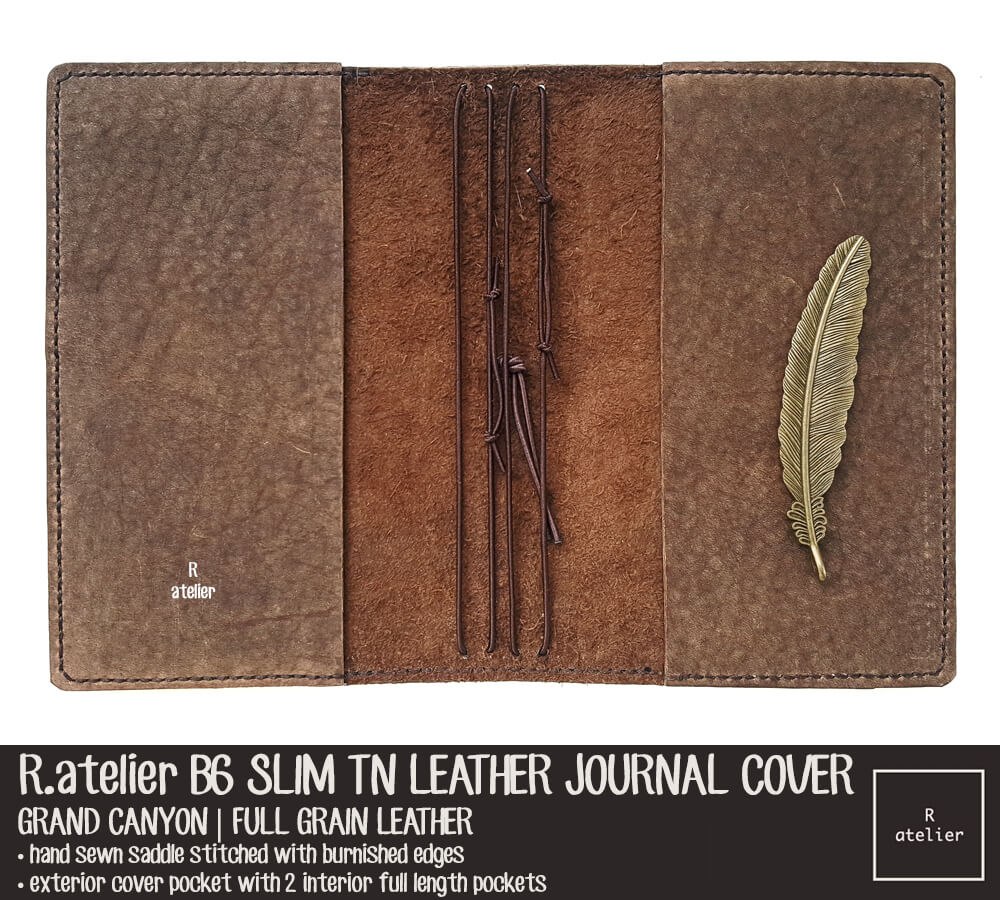 R.atelier Custom B6 Slim TN Leather Journal Cover | Grand Canyon
