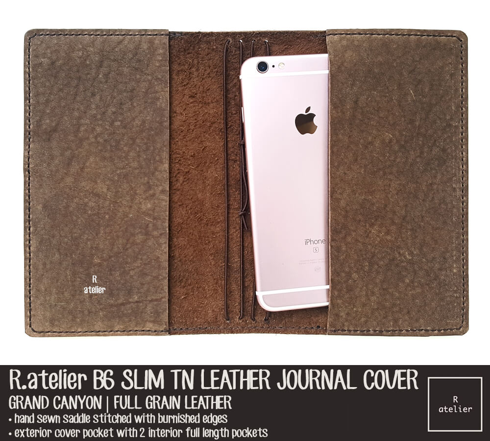 R.atelier Custom B6 Slim TN Leather Journal Cover | Grand Canyon