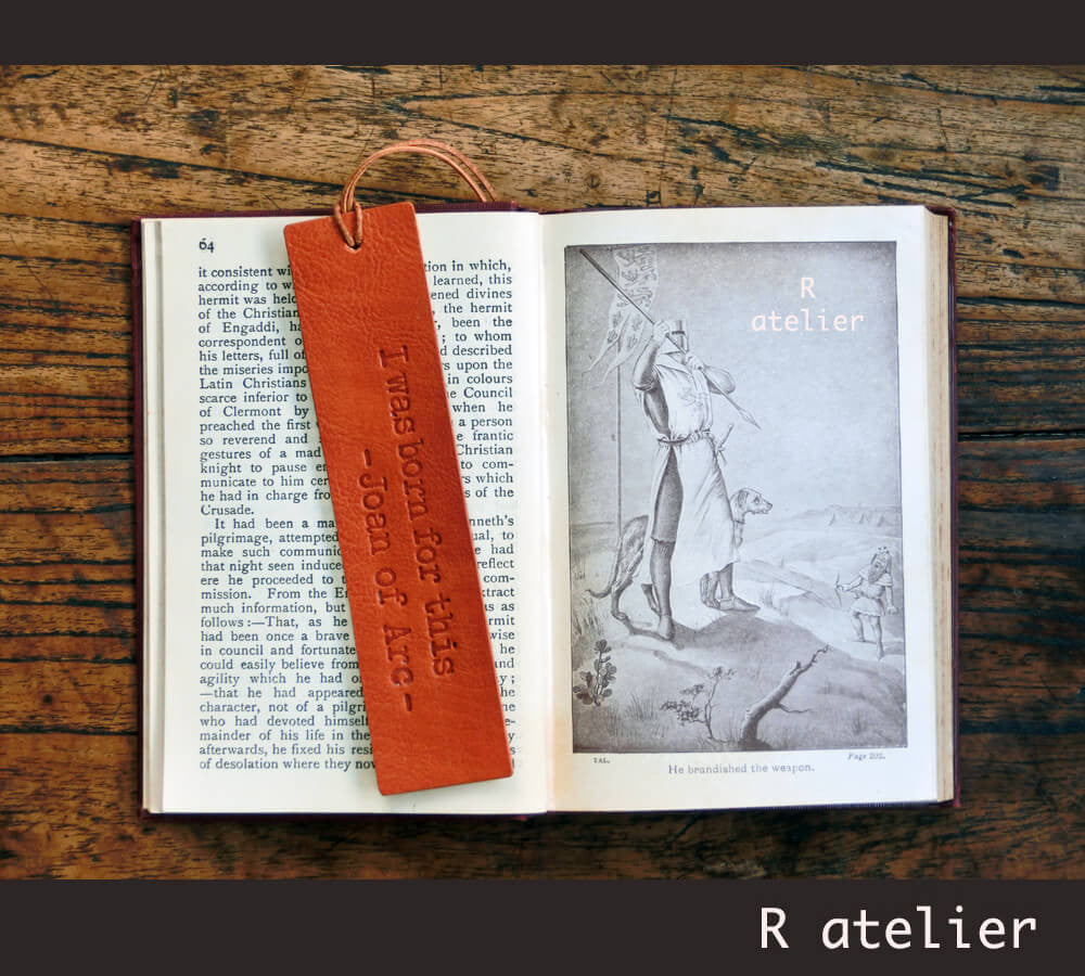 Leather Bookmark | Joan of Arc Quotes