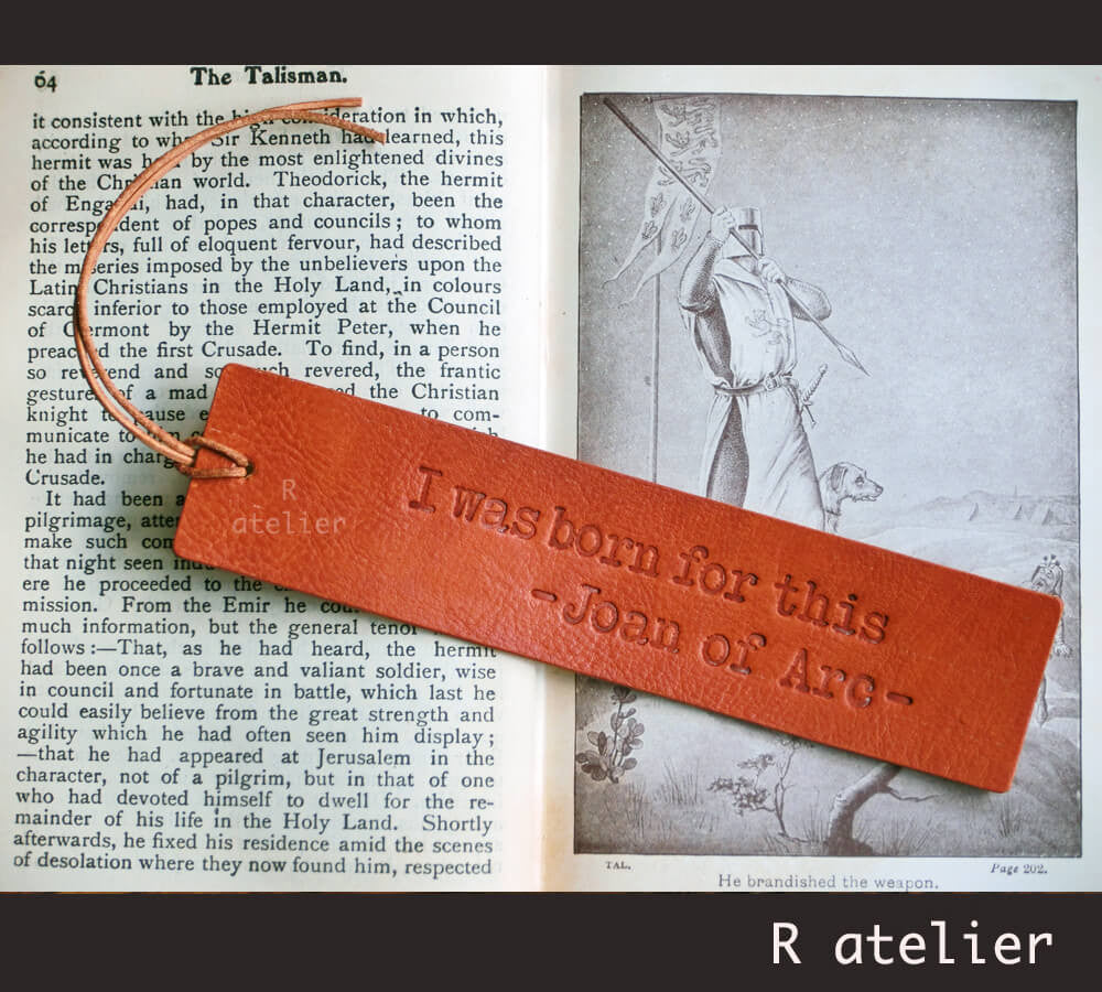 Leather Bookmark | Joan of Arc Quotes