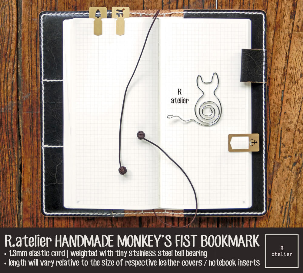 R.atelier Monkey's Fist Knot Bookmark Charm | Chocolate Color