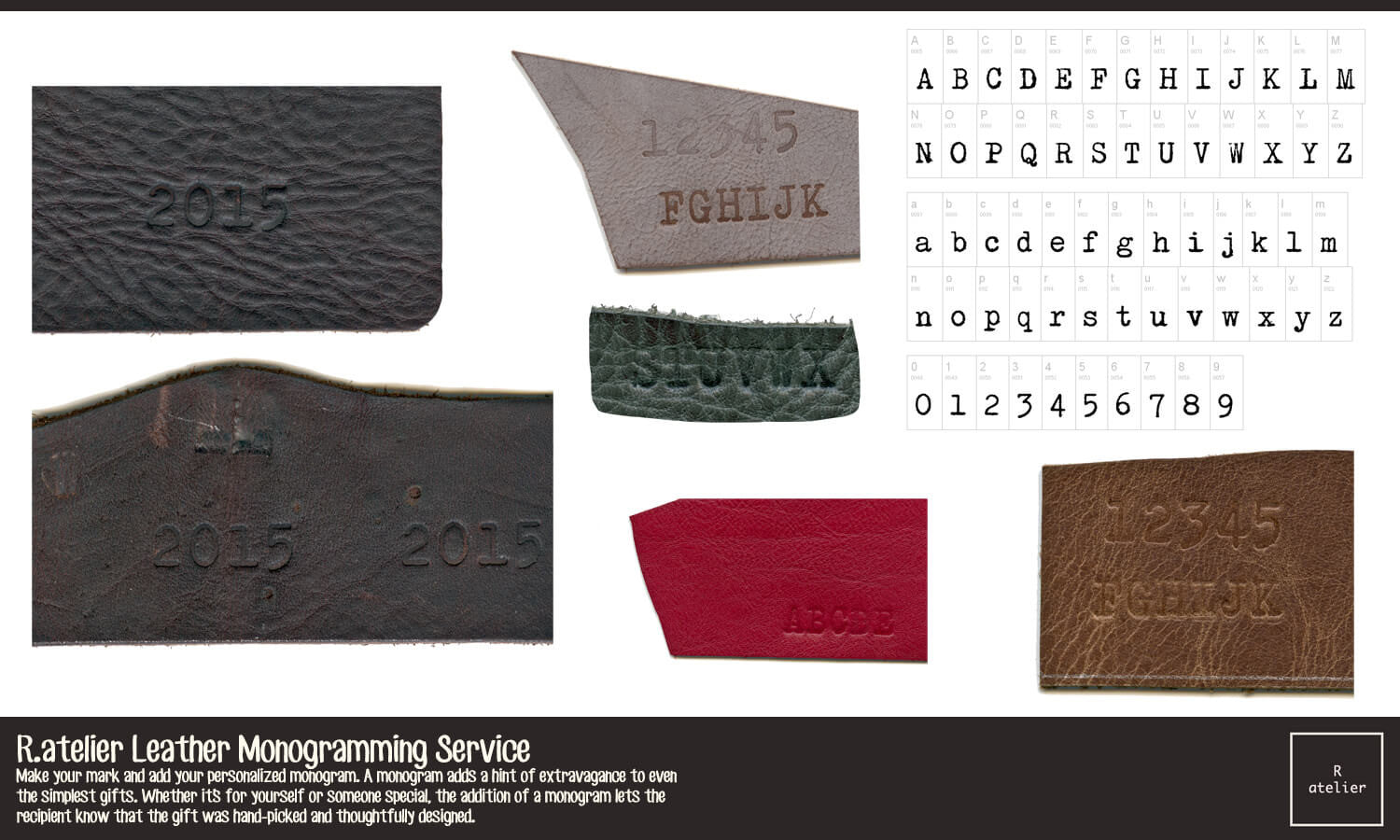 R.atelier Leather Monogramming Service | Debossing and Personalization