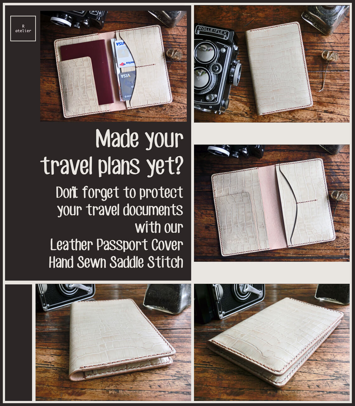 Handmade Premium Leather Passport Wallet | Passport Wallet | Travel Organizer Wallet