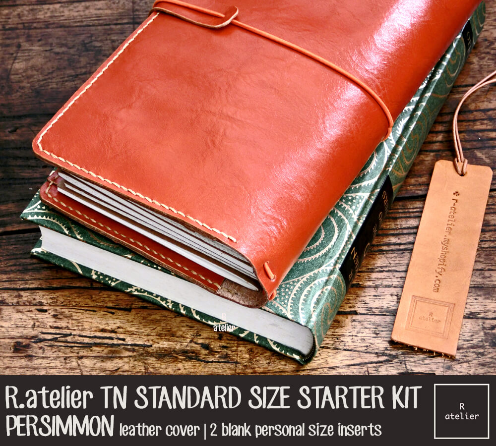 R.atelier Standard TN Leather Cover Starter Kit | Persimmon