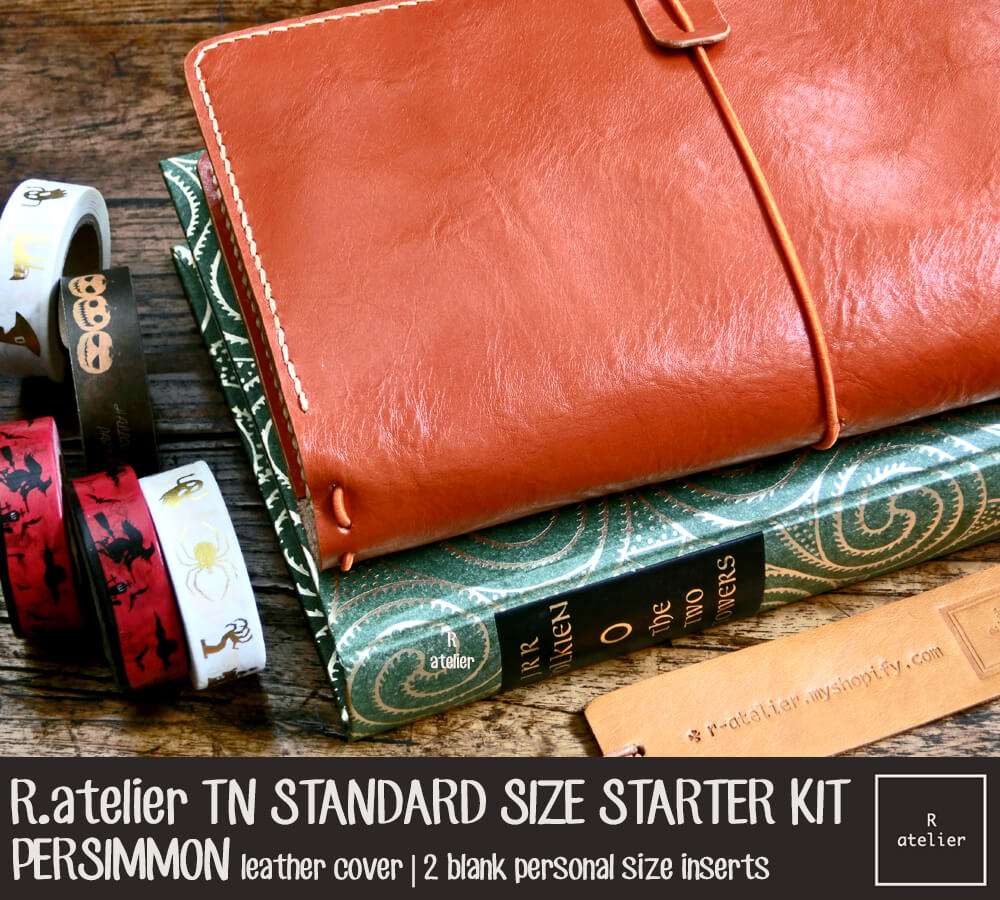 R.atelier Standard TN Leather Cover Starter Kit | Persimmon