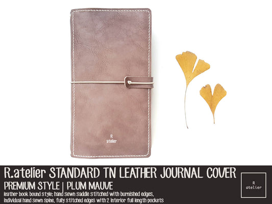 R.atelier Standard TN Leather Journal Cover | Premium Style | Plum Mauve