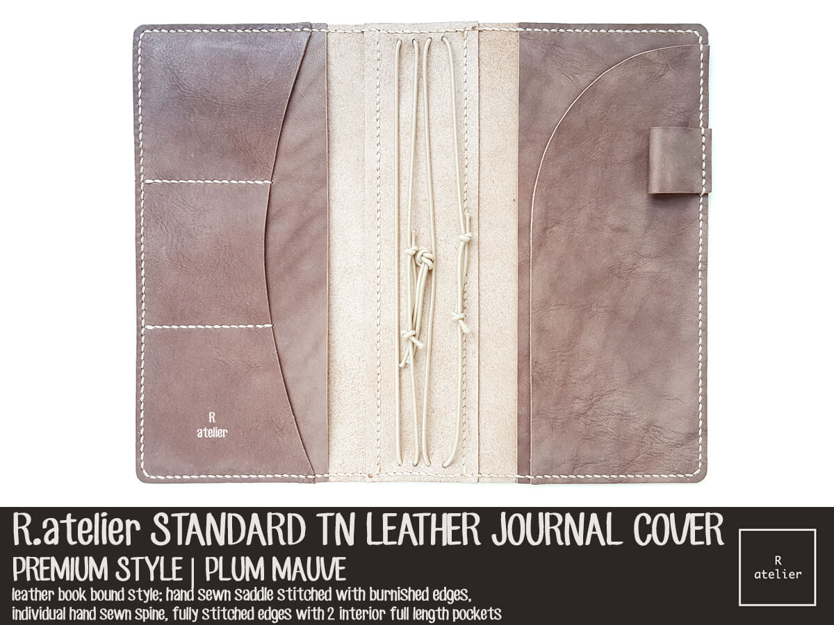 R.atelier Standard TN Leather Journal Cover | Premium Style | Plum Mauve