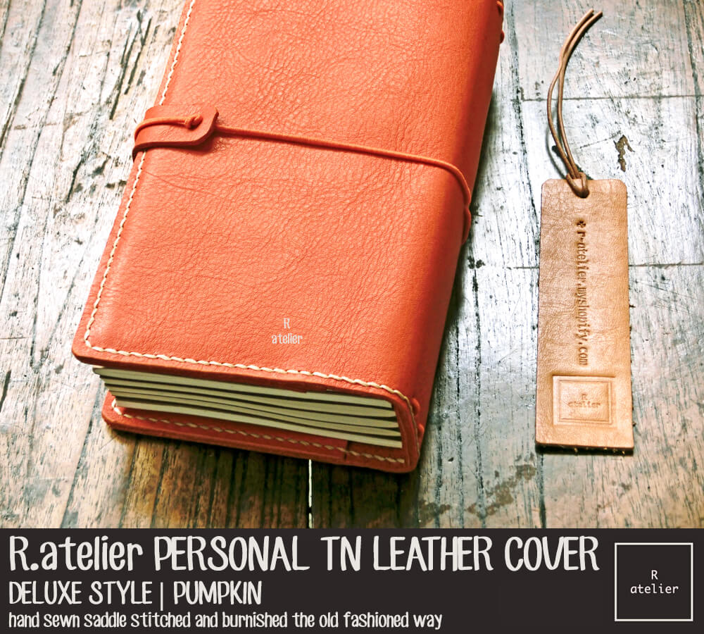 R.atelier Personal TN Leather Cover | Deluxe Style | Pumpkin