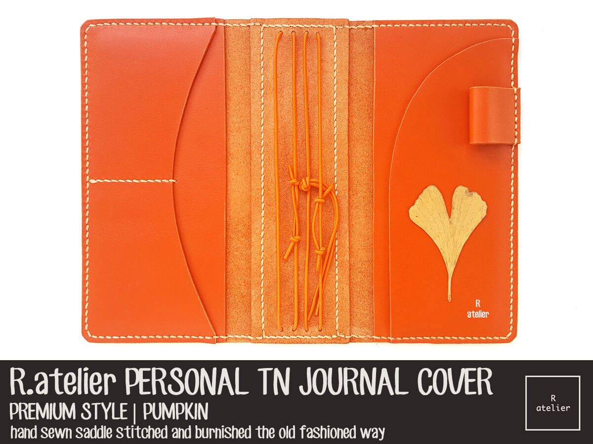 R.atelier Personal TN Leather Cover | Premium Style | Pumpkin