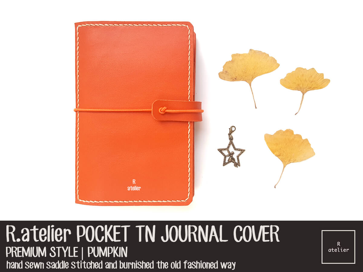 R.atelier Pocket TN Leather Cover | Pumpkin | Premium Style
