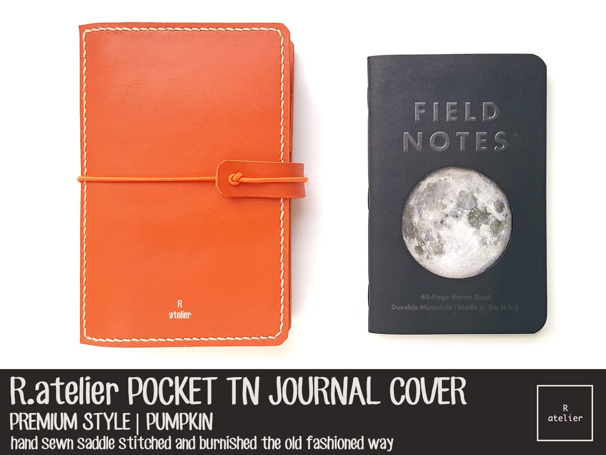 R.atelier Pocket TN Leather Cover | Pumpkin | Premium Style