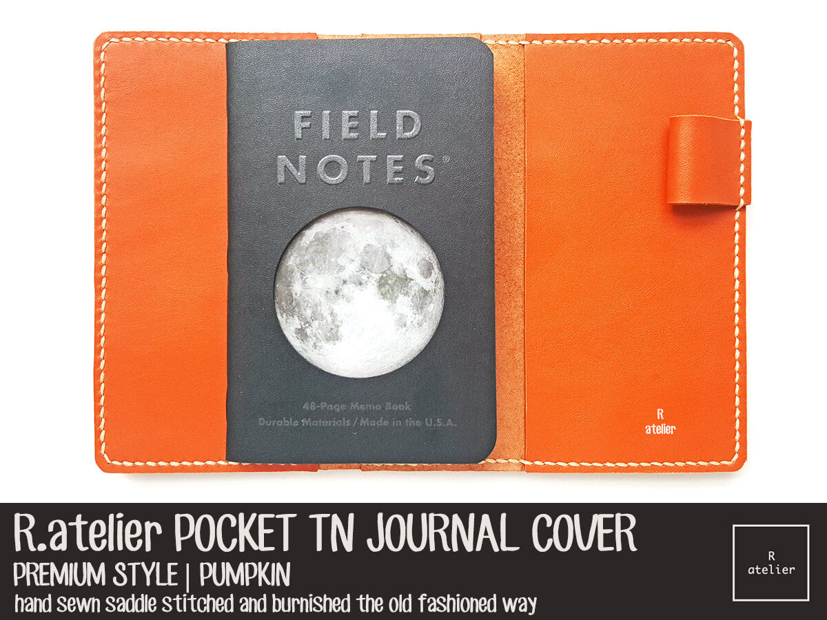 R.atelier Pocket TN Leather Cover | Pumpkin | Premium Style