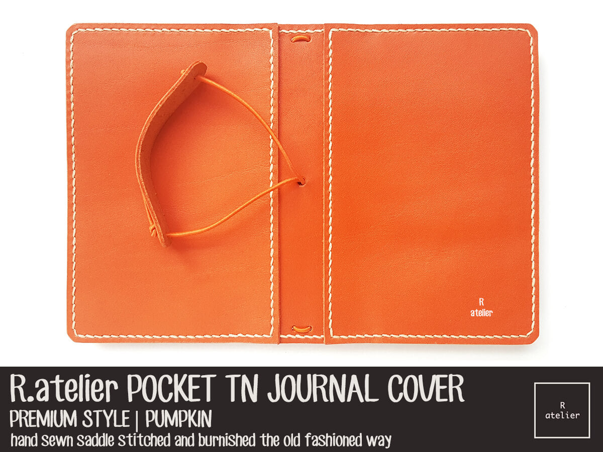 R.atelier Pocket TN Leather Cover | Pumpkin | Premium Style