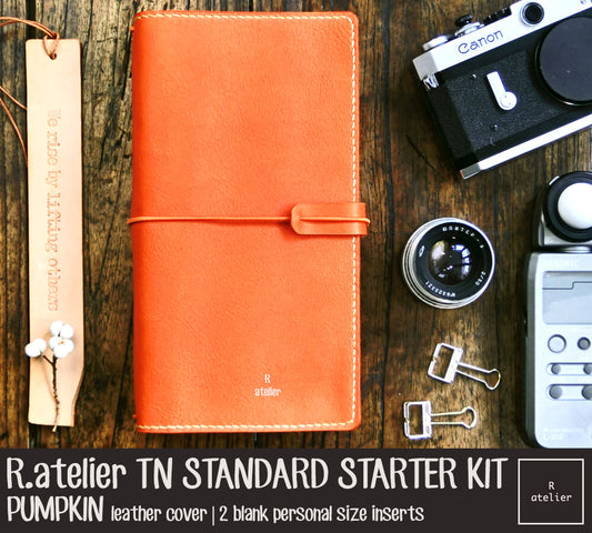 R.atelier Standard TN Leather Cover Starter Kit | Pumpkin