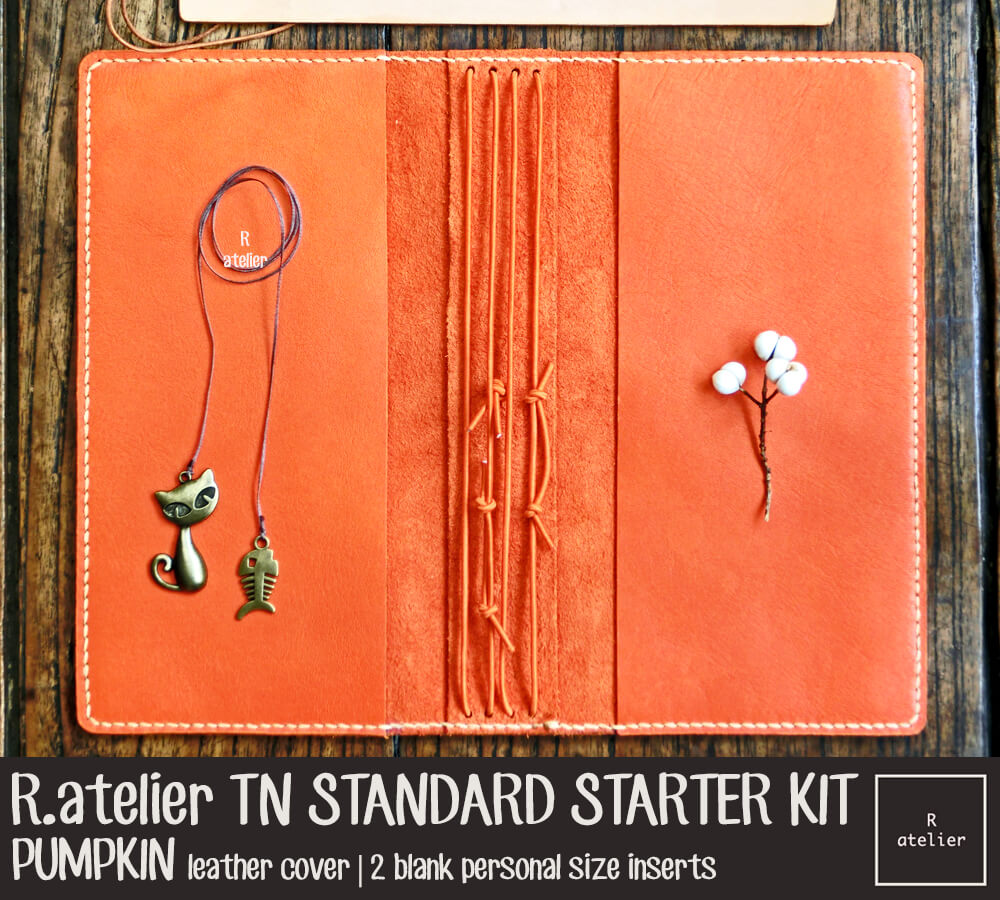 R.atelier Standard TN Leather Cover Starter Kit | Pumpkin