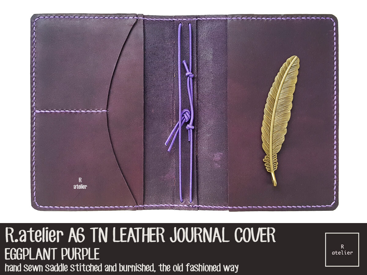 R.atelier A6 TN Leather Cover | Eggplant Purple