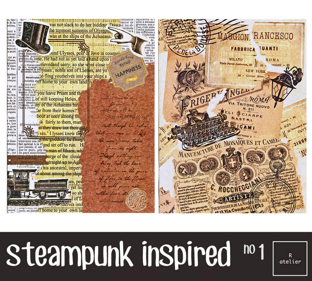 Steampunk Scrapbooking Washi Stickers