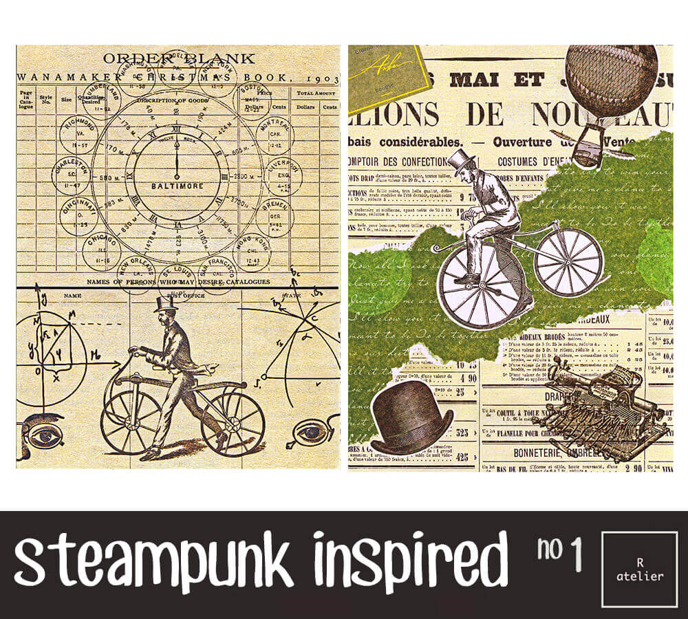 Steampunk Scrapbooking Washi Stickers