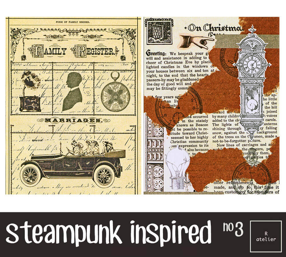 Steampunk Scrapbooking Washi Stickers
