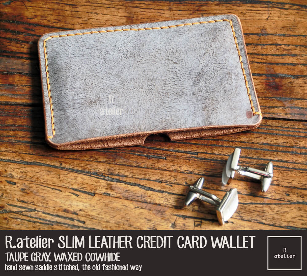 R.atelier Minimalist Slim Business / Credit Card Leather Wallet