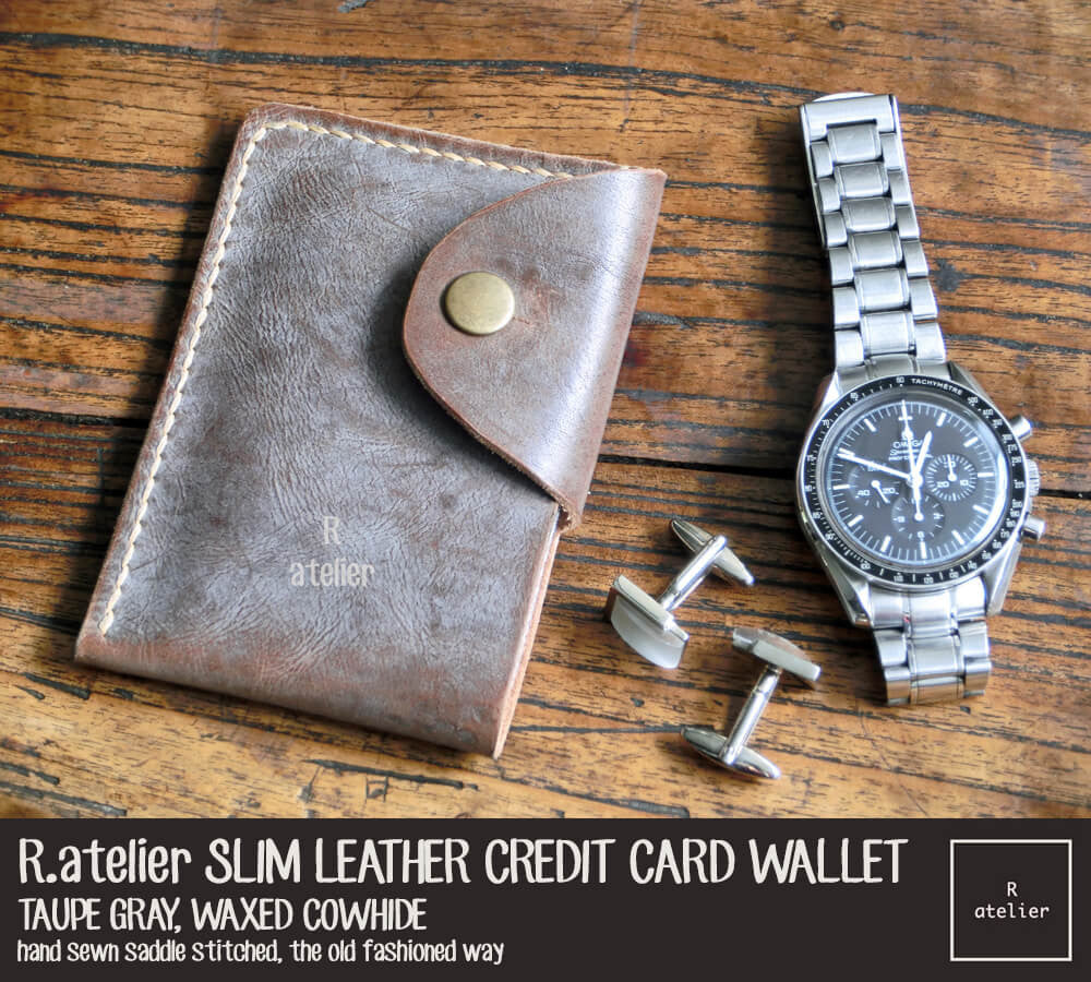 R.atelier Minimalist Slim Business / Credit Card Leather Wallet