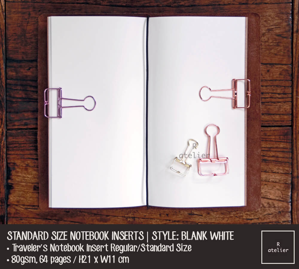 Pack of 4 Notebook Refills | Traveler's Notebook Standard / Regular Size