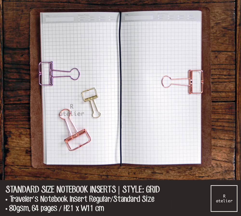 Pack of 4 Notebook Refills | Traveler's Notebook Standard / Regular Size
