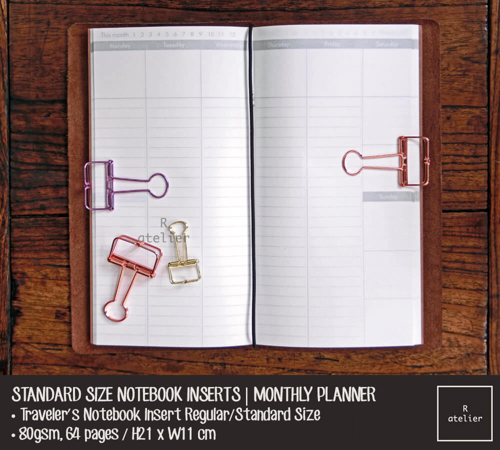 Pack of 4 Notebook Refills | Traveler's Notebook Standard / Regular Size