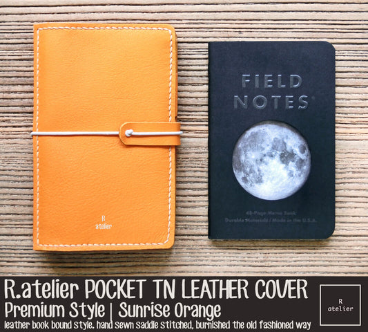 R.atelier Pocket TN Leather Cover | Sunrise Orange