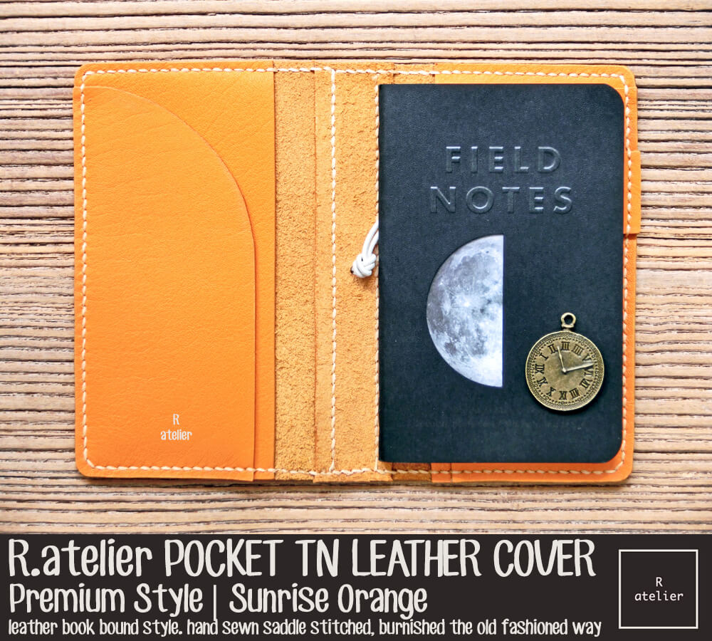 R.atelier Pocket TN Leather Cover | Sunrise Orange