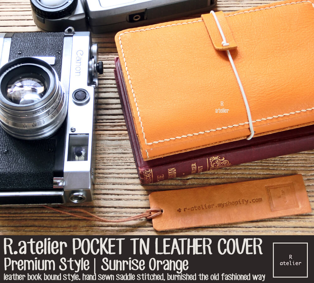 R.atelier Pocket TN Leather Cover | Sunrise Orange