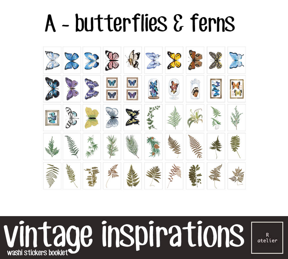 Vintage Inspirations Washi Stickers Booklet