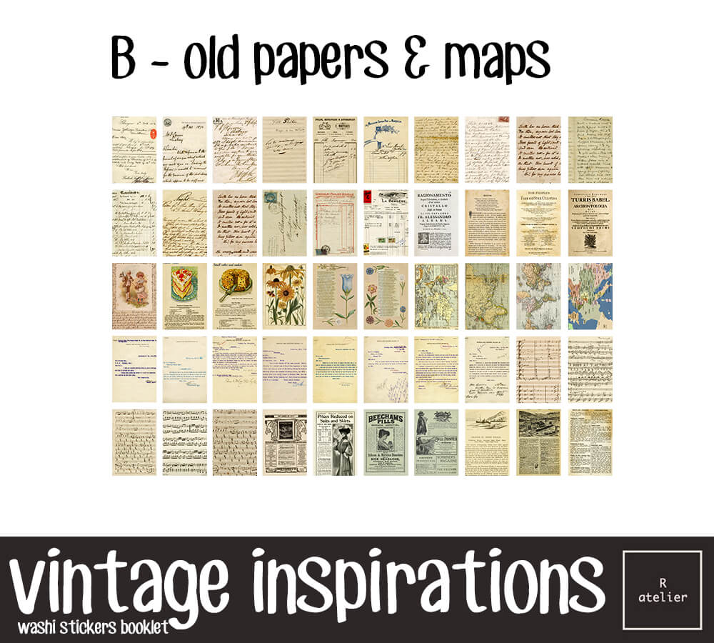 Vintage Inspirations Washi Stickers Booklet