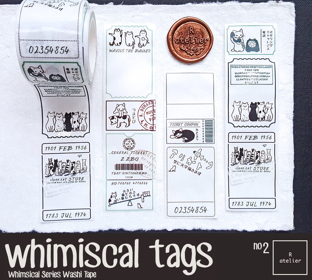 Whimsical Tags Washi