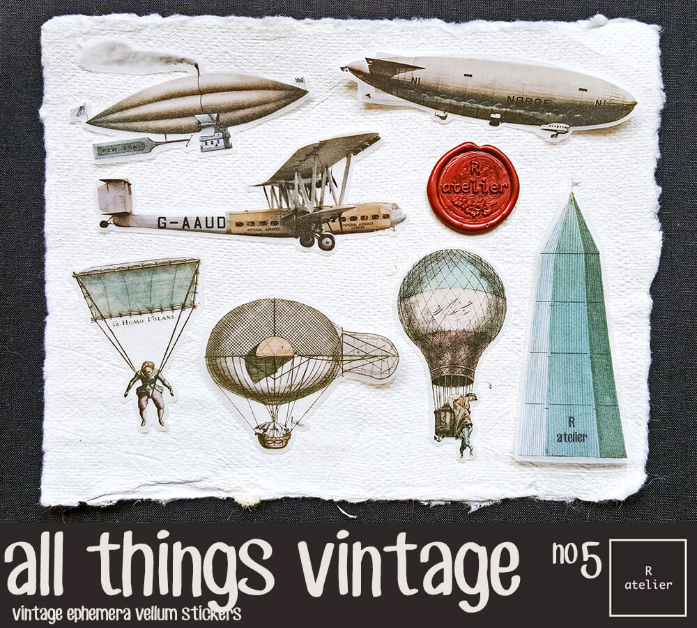 Vintage Renaissance Steampunk Inspired Decorative Scrapbooking Stickers