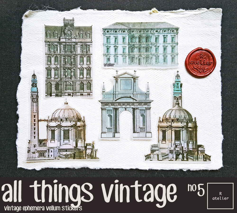 Vintage Renaissance Steampunk Inspired Decorative Scrapbooking Stickers