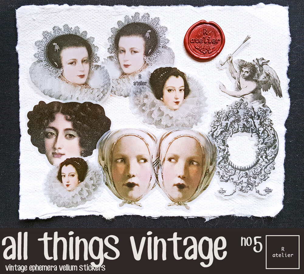 Vintage Renaissance Steampunk Inspired Decorative Scrapbooking Stickers