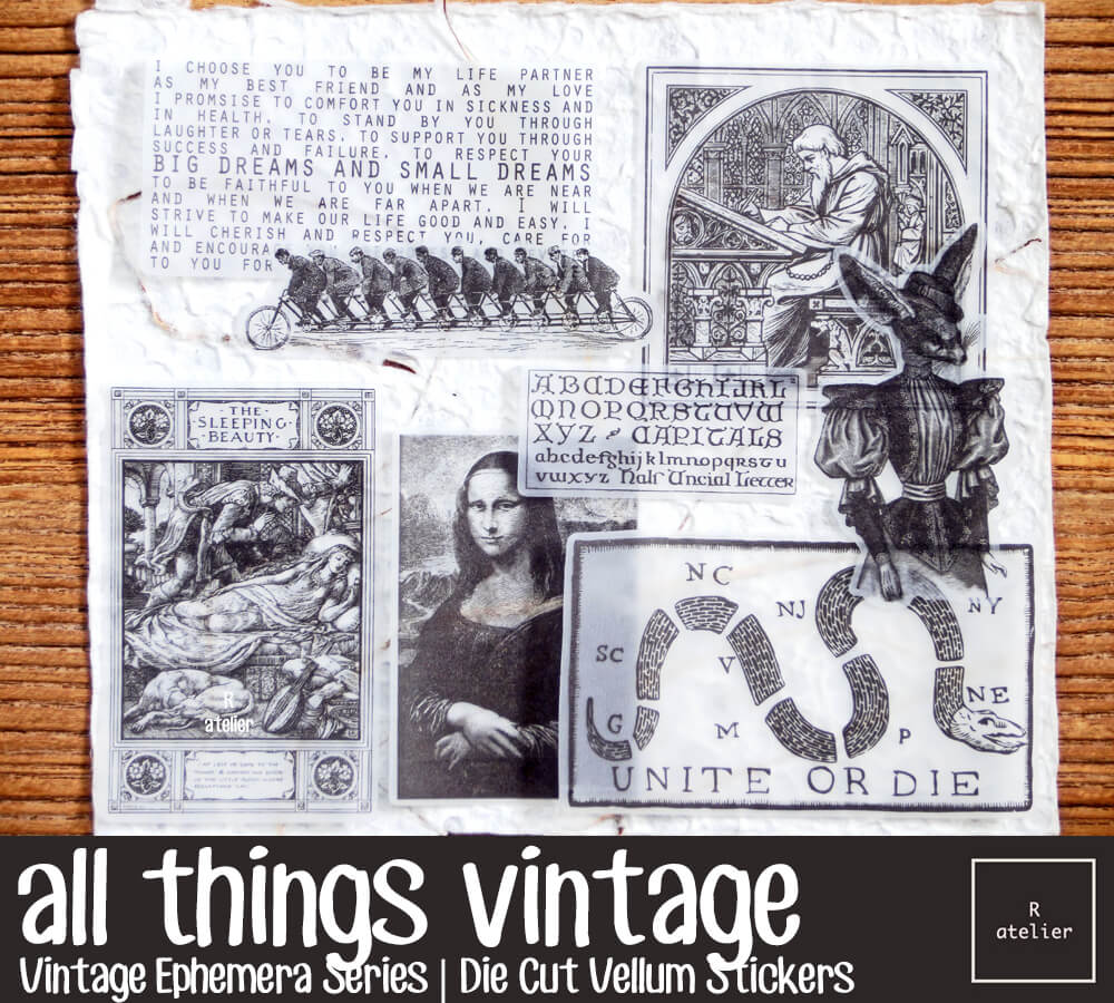 All Things Vintage | Die Cut Vellum Stickers