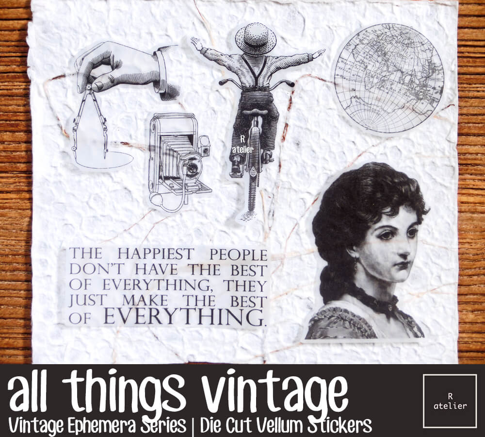 All Things Vintage | Die Cut Vellum Stickers