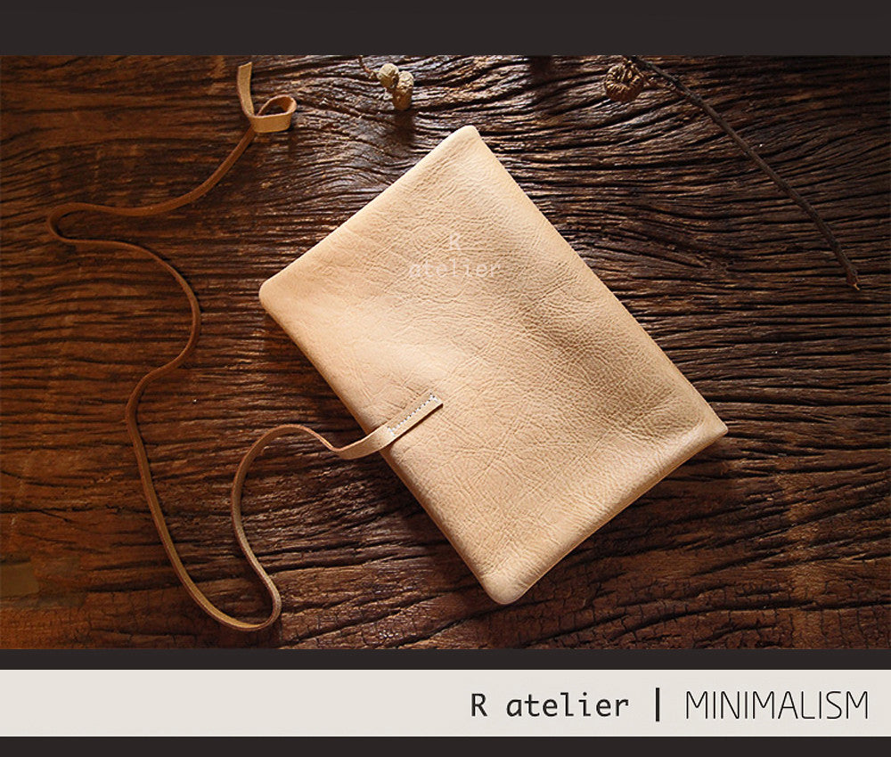 Handmade Leather Foldover Clutch Bag