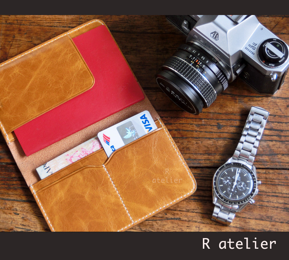 Handmade Leather Passport Wallet | Passport Cover | Travel Organizer Wallet