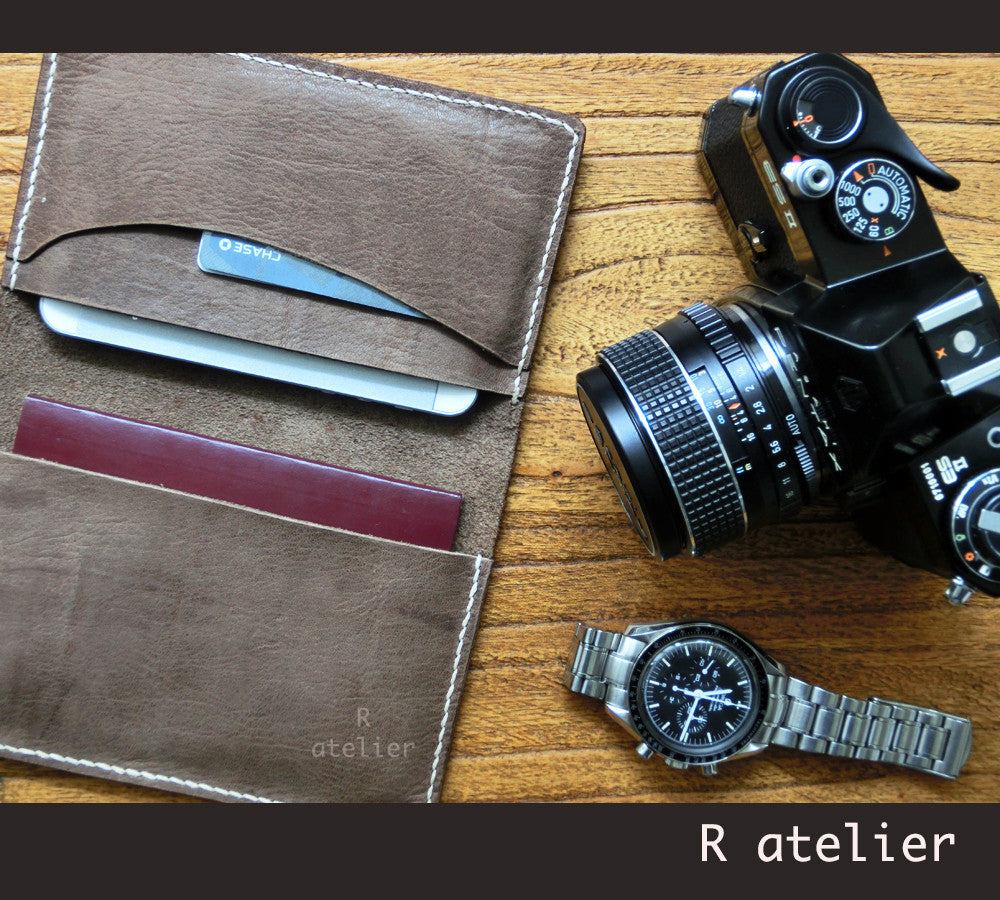 Handmade Leather Passport Wallet | Passport Cover | Travel Organizer Wallet