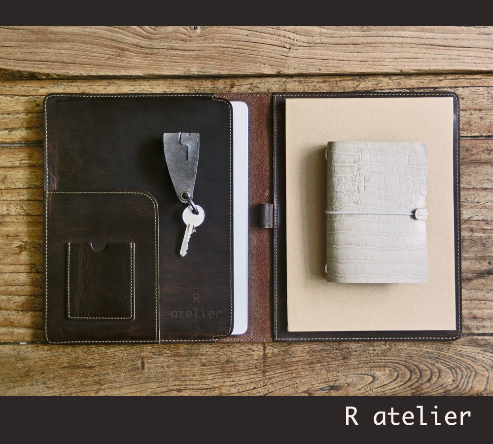 iPad Mini Leather Portfolio Case | A5 Notepad Portfolio