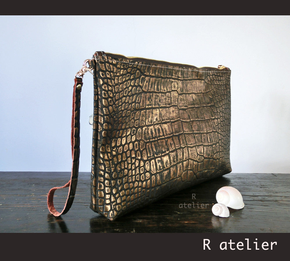 Handmade Leather Clutch Bag