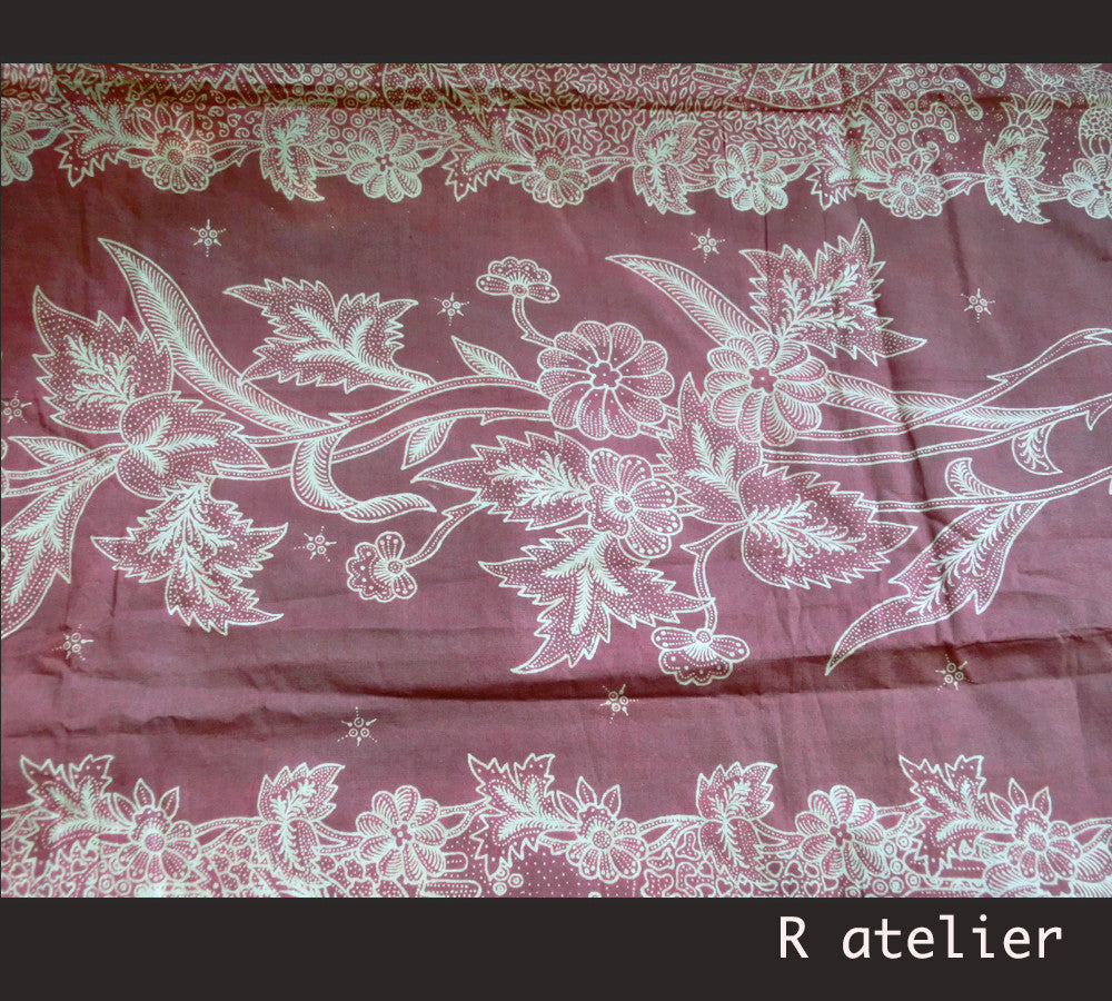 Handmade Indonesian Batik Fabric | Traditional Floral Design