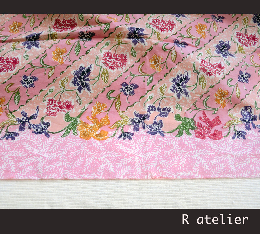 Handmade Indonesian Batik Fabric | Traditional Floral Design