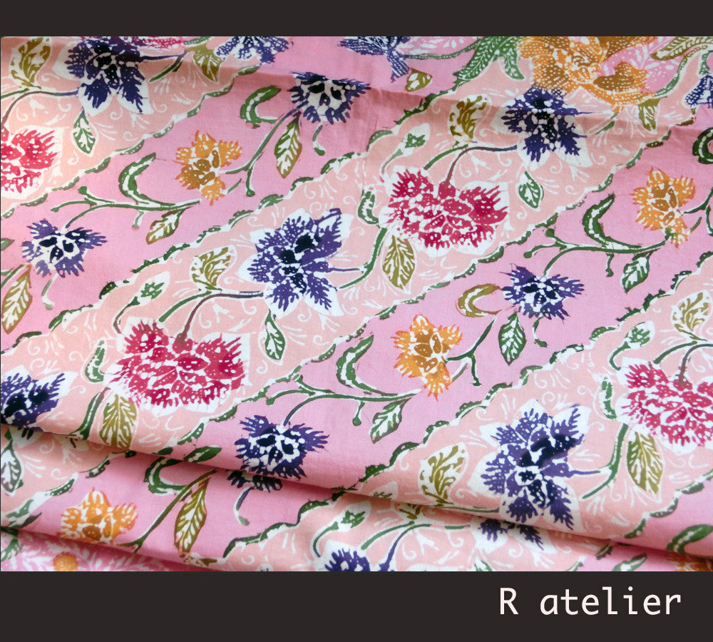 Handmade Indonesian Batik Fabric | Traditional Floral Design
