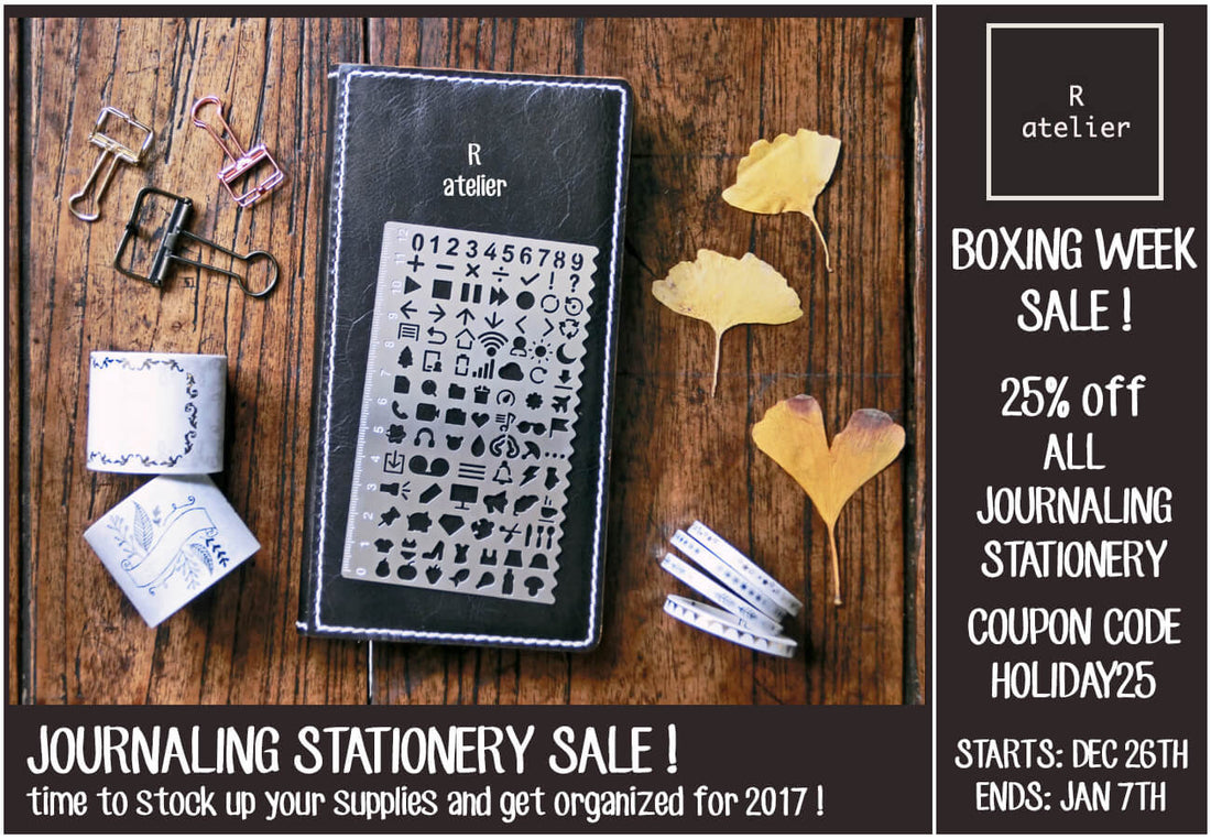 R.atelier Boxing Week Journaling Stationery Sale!