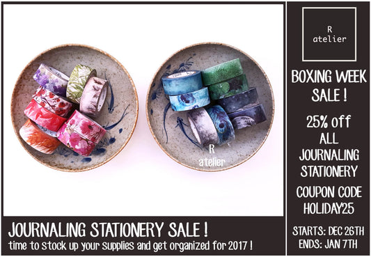R.atelier Boxing Week Journaling Stationery Sale!