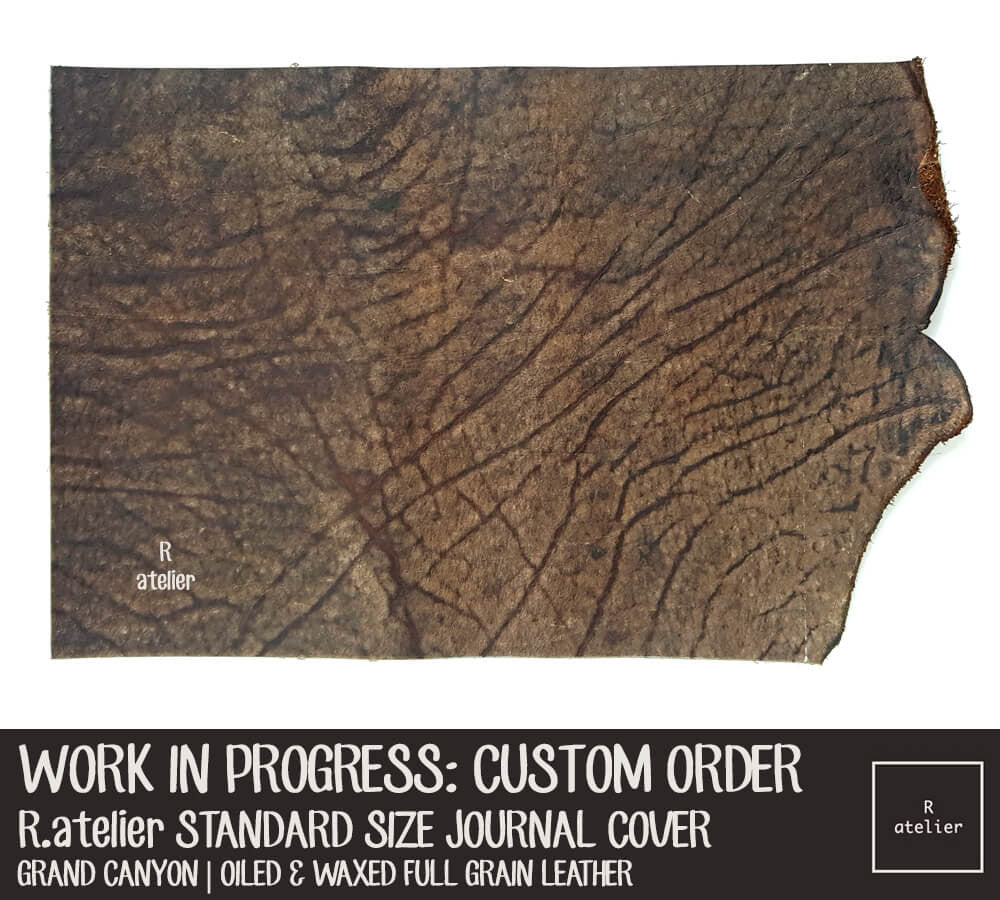 WORK IN PROGRESS: R.atelier Grand Canyon Standard Size Leather Notebook Cover